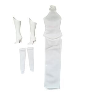 New Barbie Doll Marvel Mystique Outfit White Dress and Boots GLJ53 No Doll